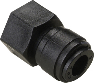 Racord drept cu filet cilindric G 1/8 pentru furtun 4 mm, plastic POM, negru