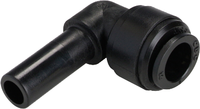 Cot racord fluidFIT pentru furtun metric, 4 mm, POM, negru