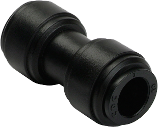 Conector drept reducător pentru furtunuri metrice, fluidFIT, POM, negru