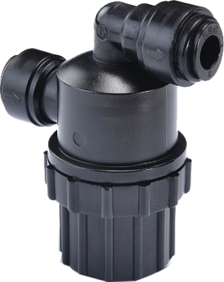 Filtru de apă pentru furtun metric, fluidFIT, 10 mm, POM, negru