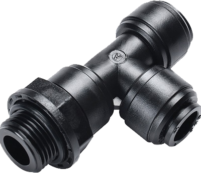 Racord tip L cu filet cilindric, pivotant, pentru furtun metric 4 mm