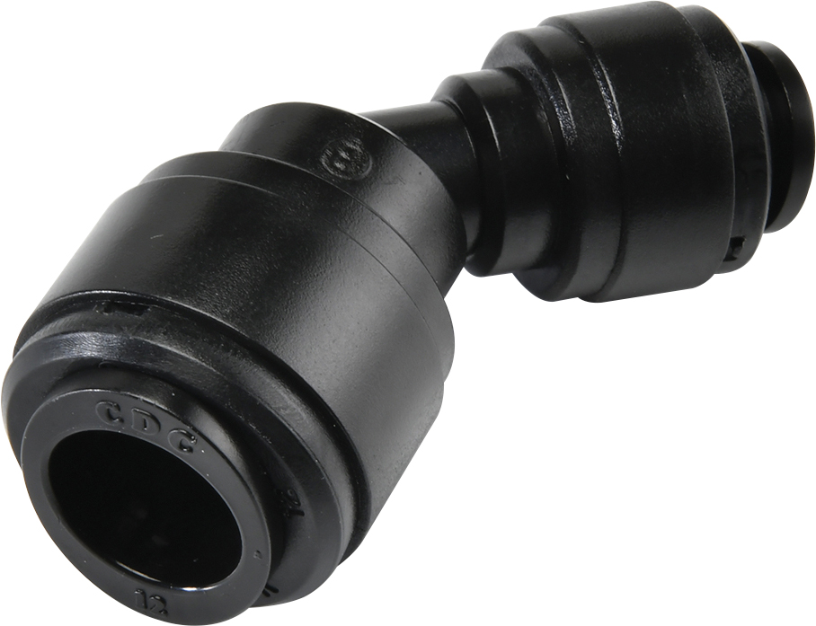 Racord cot 45° reducător, fluidFIT, pentru furtun metric 12 mm