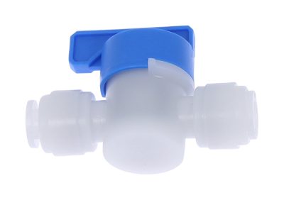 Robinet cu bilă 2/2 fluidFIT, racord furtun 6 mm, POM, alb