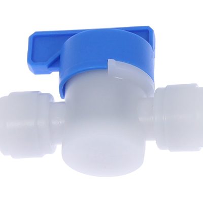 Robinet cu bilă 2/2 fluidFIT, racord furtun 6 mm, POM, alb