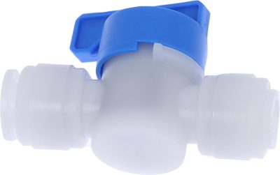 Robinet cu bilă 2/2 fluidFIT, conexiune furtun metric 8 mm, POM, alb