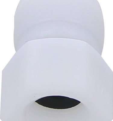 Racord drept cu filet cilindric G 1/4, pentru furtun 8 mm, plastic POM, alb