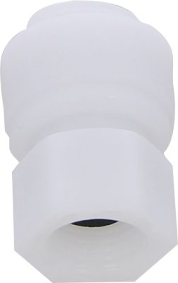 Racord drept cu filet cilindric G 1/4, pentru furtun 10 mm, plastic POM, alb
