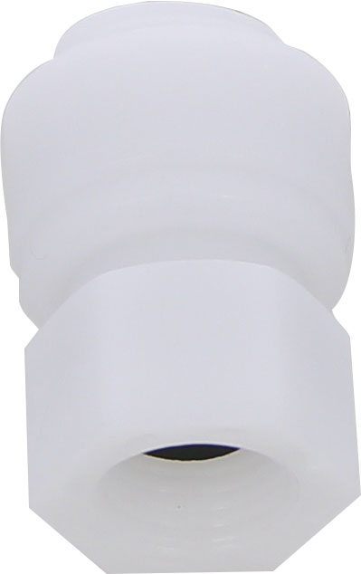 Racord drept cu filet cilindric G 1/4, pentru furtun 10 mm, plastic POM, alb