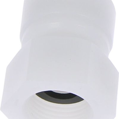 Racord drept cu filet cilindric G 3/8, pentru furtun Ø10 mm, plastic POM, alb