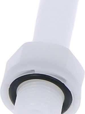 Racord drept cu filet G 1/8, tulpină cilindrică, pentru furtun 8 mm, plastic POM, alb