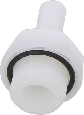 Racord drept cu filet cilindric G 3/8, pentru furtun 8 mm, plastic POM, alb
