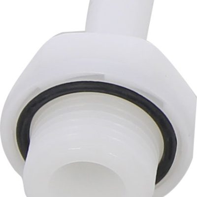 Racord drept cu filet cilindric G 3/8, pentru furtun 8 mm, plastic POM, alb
