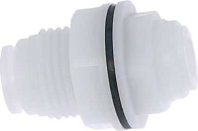 Conector drept traversant fluidFIT, 8 mm, POM, alb