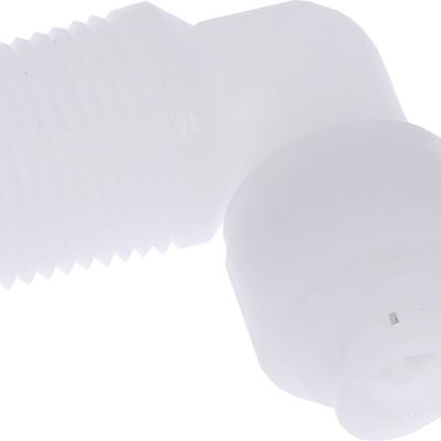 Racord cot cu filet conic, plastic, fluidFIT, R 3/8, R 1/2, Ø 6 mm