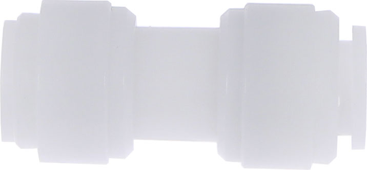 Conector drept redus pentru furtunuri metrice, fluidFIT, POM, alb