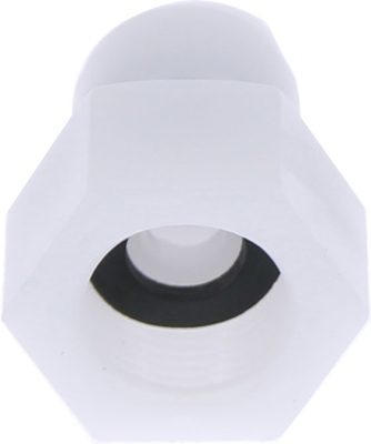 Racord drept cu filet cilindric G 3/8, pentru furtun 8 mm, plastic POM, alb