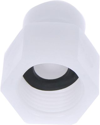 Racord drept cu filet cilindric G 1/2, pentru furtun 8 mm, plastic POM, alb