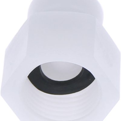 Racord drept cu filet cilindric G 1/2, pentru furtun 8 mm, plastic POM, alb