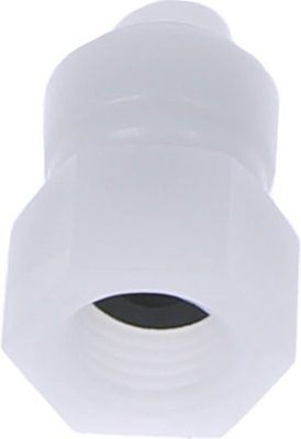 Racord drept cu filet cilindric G 1/4, pentru furtun 6 mm, plastic alb