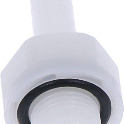 Racord drept cu filet cilindric G 1/8, pentru furtun 6 mm, plastic POM, alb