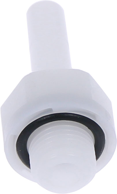 Racord drept cu filet cilindric G 1/8, pentru furtun 6 mm, plastic POM, alb