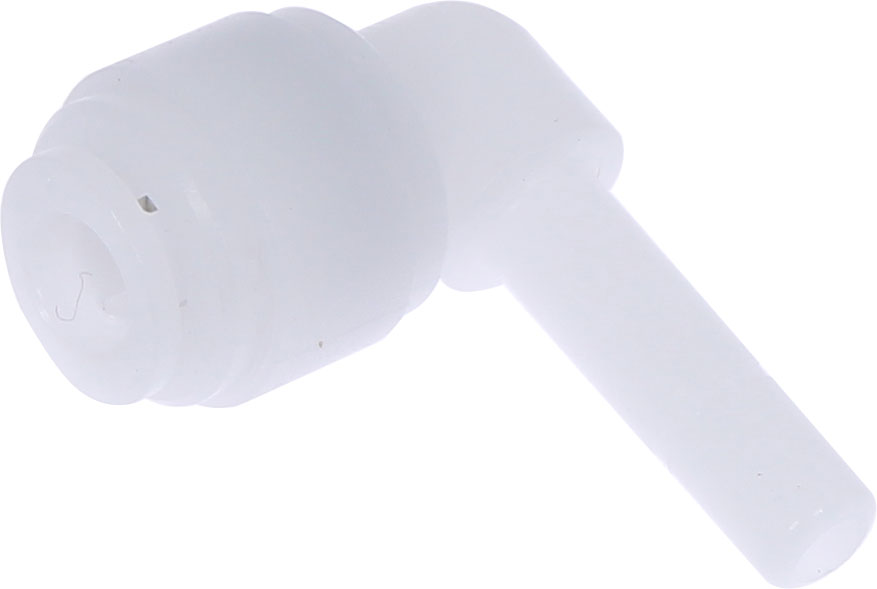 Racord cot tip stem 6 mm, plastic POM, alb, fluidFIT