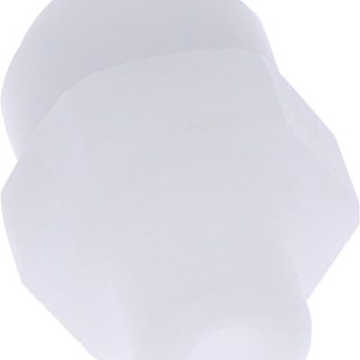 Conector drept cu filet R 1/8, conic, pentru furtun 4 mm, plastic POM, alb