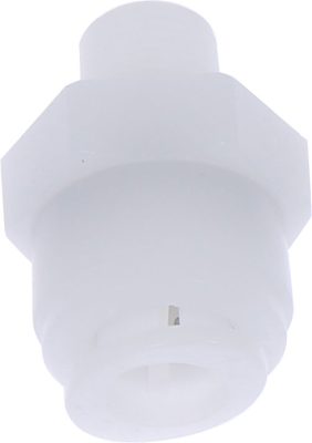 Conector drept cu filet R 1/8, conic, pentru furtun 8 mm, POM, alb