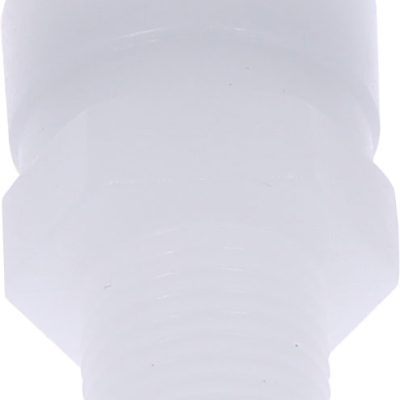 Conector drept cu filet conic R 1/4, pentru furtun 10 mm, plastic POM, alb