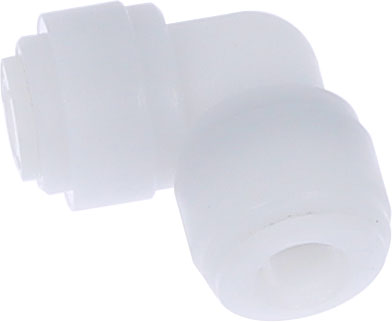 Conector cot redus pentru furtunuri metrice, fluidFIT, POM, alb