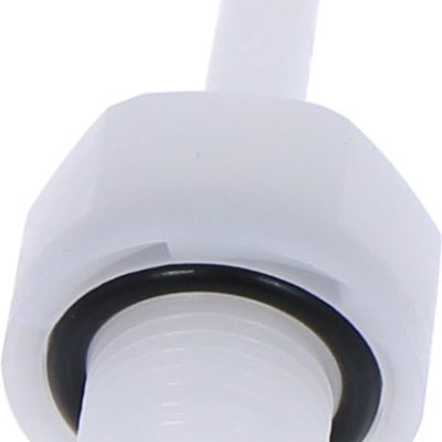 Racord drept cu filet cilindric G 1/8, tulpină 4 mm, plastic POM, alb