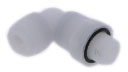 Racord cot filetat cilindric, rotativ, fluidFIT, G 1/4, pentru furtun 8 mm, POM, alb - imagine 2