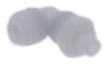Racord cot filetat conic, rotativ, filet R 1/8, pentru furtun 8 mm, POM, alb