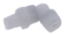 Racord cot filetat conic, rotativ, pentru furtun 8 mm, filet R 1/4, POM, alb