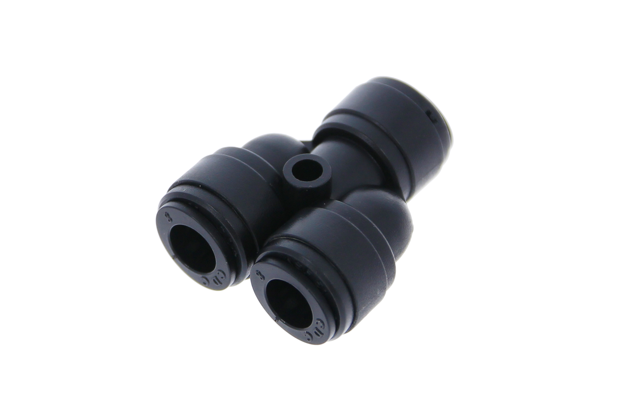 Conector tip Y fluidFIT, 8 mm, POM, negru