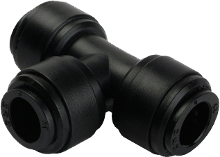 Racord T fluidFIT, 6 mm, POM, negru