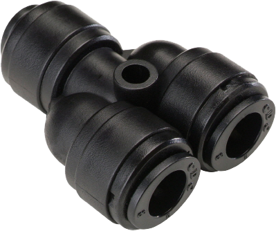 Conector tip Y fluidFIT, 12 mm, POM, negru